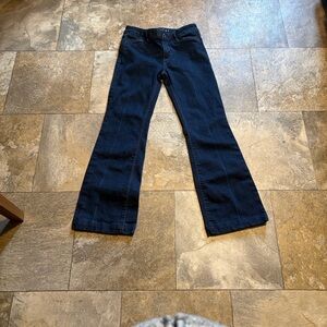 WHBM White House Black Market 2S The Skinny Flare Jeans Dark Wash High Rise